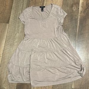 Forever 21, Mini Babydoll Dress, Brown, S, Womens